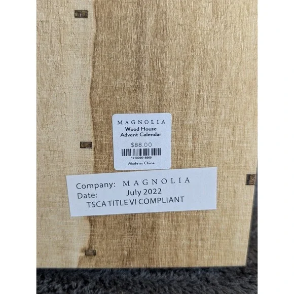 Magnolia Wood House Advent Calendar Drawer Farmhouse Joanna Gaines Fixer Upper - Picture 4 of 6